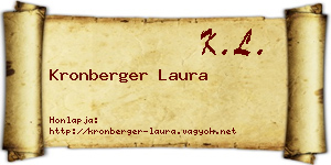 Kronberger Laura névjegykártya